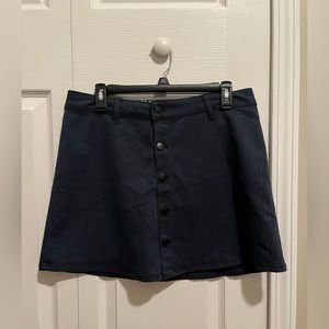 Altar'd State Dark Blue‎ Button Front skirt | L